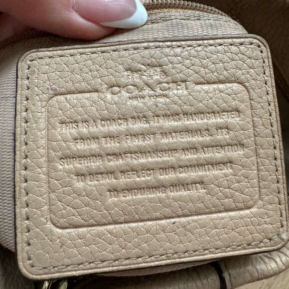 COACH 34312 Scout Hobo Tan Beige Pebbled Leather Shoulder Crossbody Bag - Picture 10 of 11